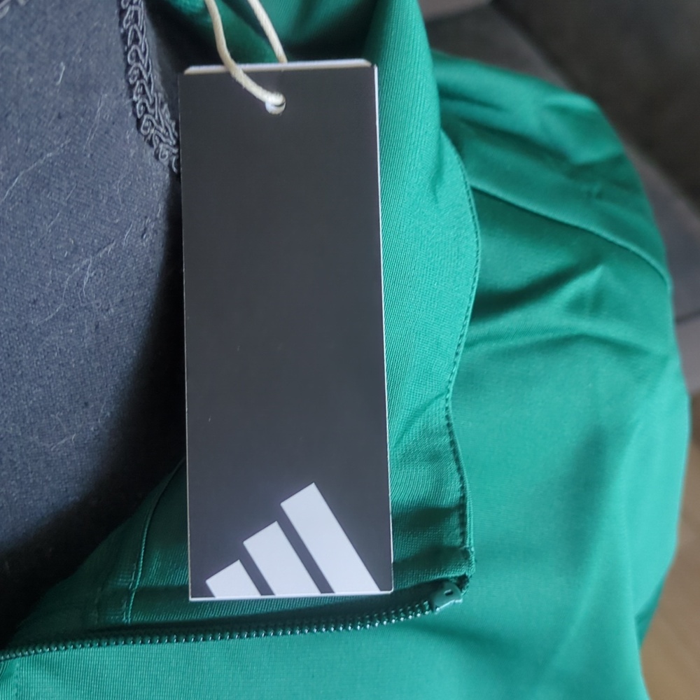 NWT Adidas Men's Collegiate Green Dayready Full Zip Track Top Size Large - Picture 7 of 9